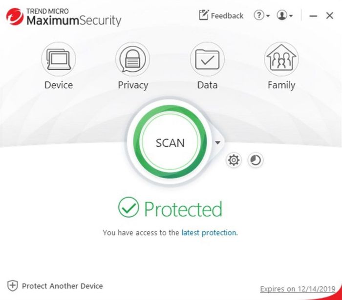 Trend Micro Antivirus Interface