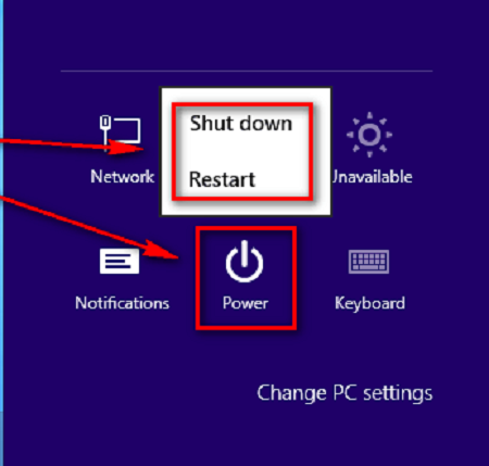 restart windows 8 to apply changes